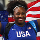 Michelle Carter of the United States celebrates placing first in the Women's Shot Put Final on Day 7 of the Rio 2016 Olympic Games at the Olympic Stadium on Aug. 12, 2016 in Rio de Janeiro, Brazil.
Quinn Rooney/Getty Images